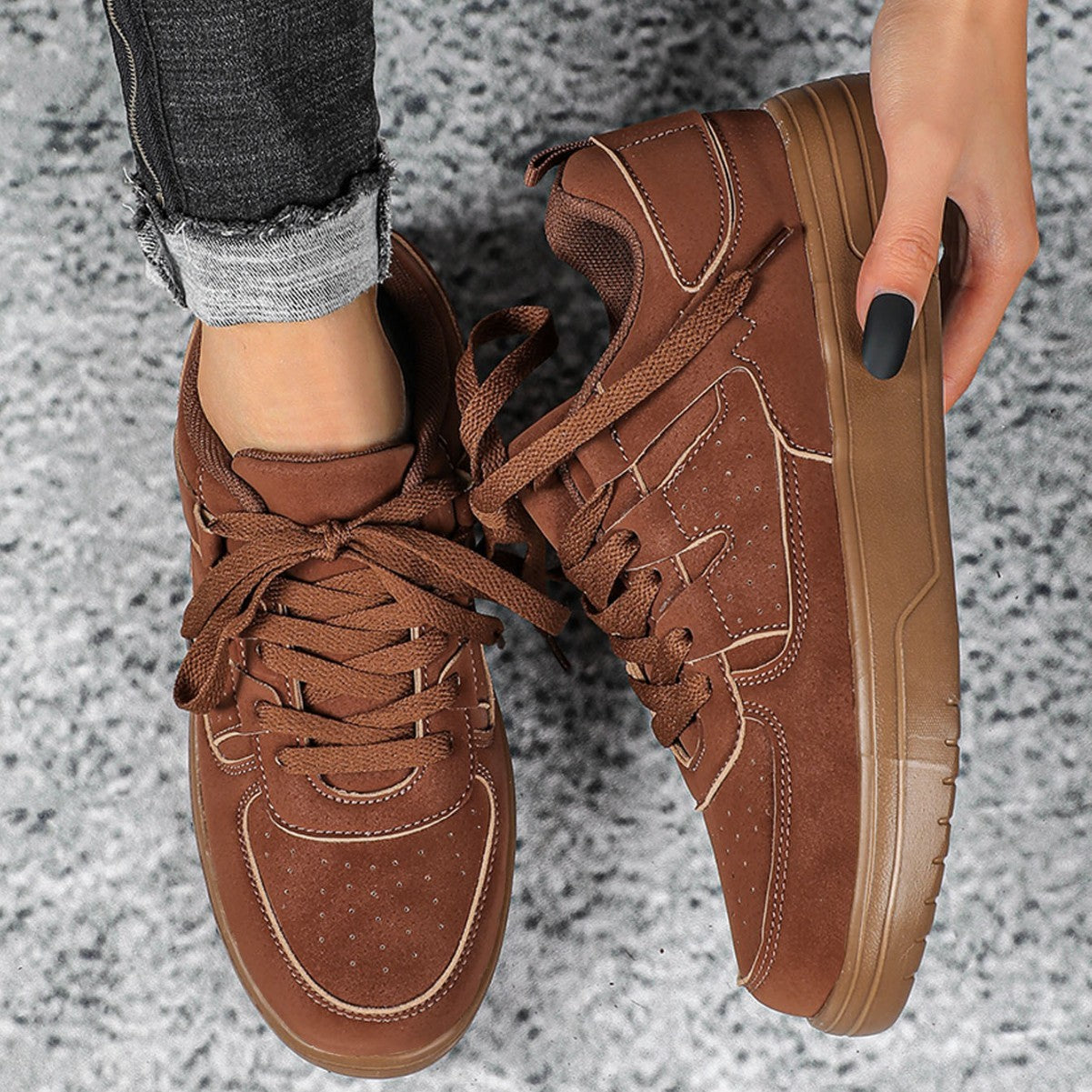Frosted Skateboard Sneakers