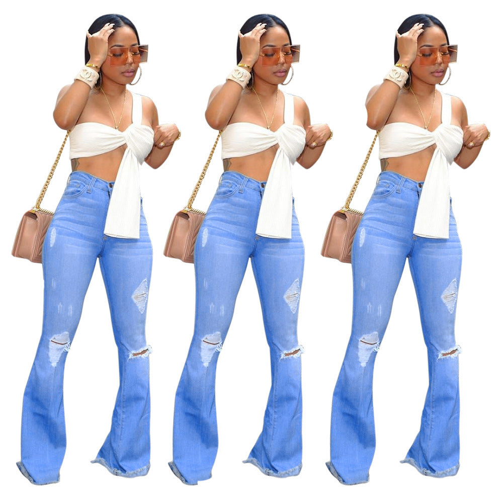 blown yarn jeans