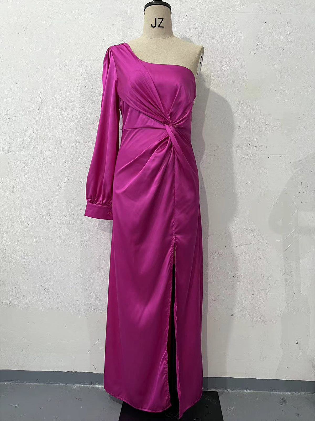 One-shoulder Split Dress