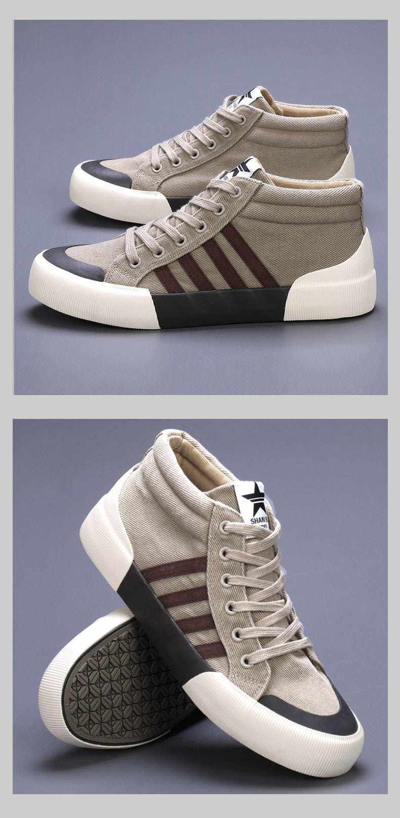 High-Top CanvasMENS SNEAKERSROBS FASHIONSWEAR 114'SROBS FASHIONSWEAR 114’SHigh-Top Canvas