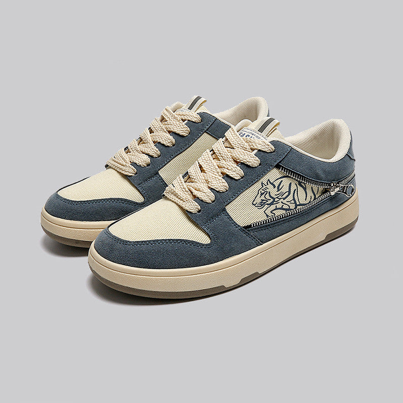 Zip-Up Casual Sneakers