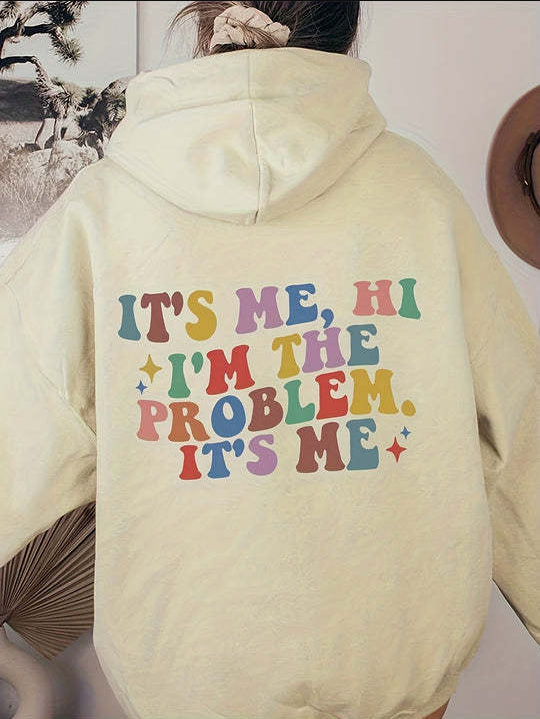 Its Me Letter Printed Hoodie