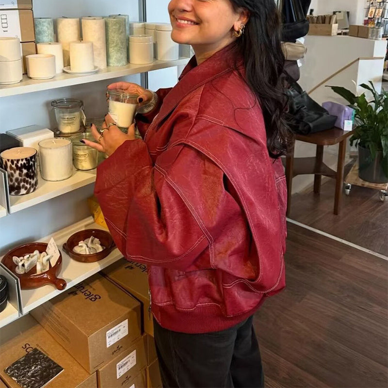 Moto Biker Leather Jacket