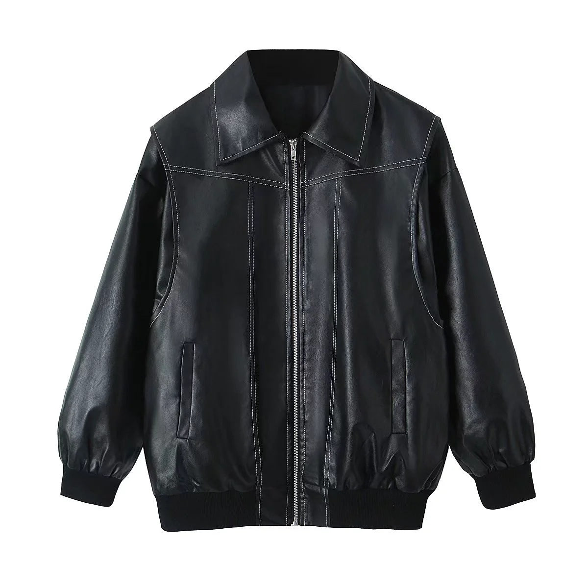 Moto Biker Leather Jacket
