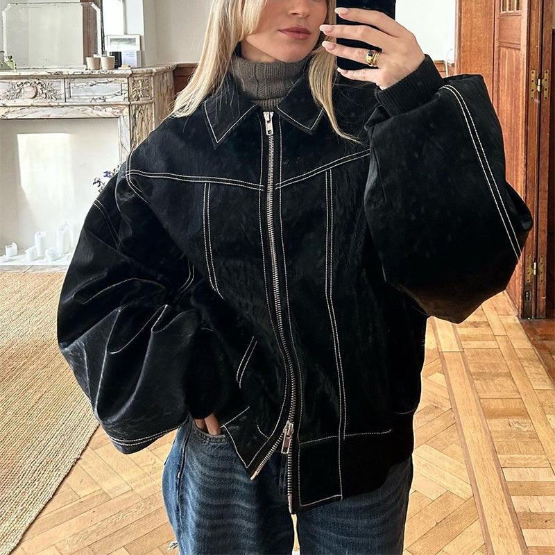 Moto Biker Leather Jacket