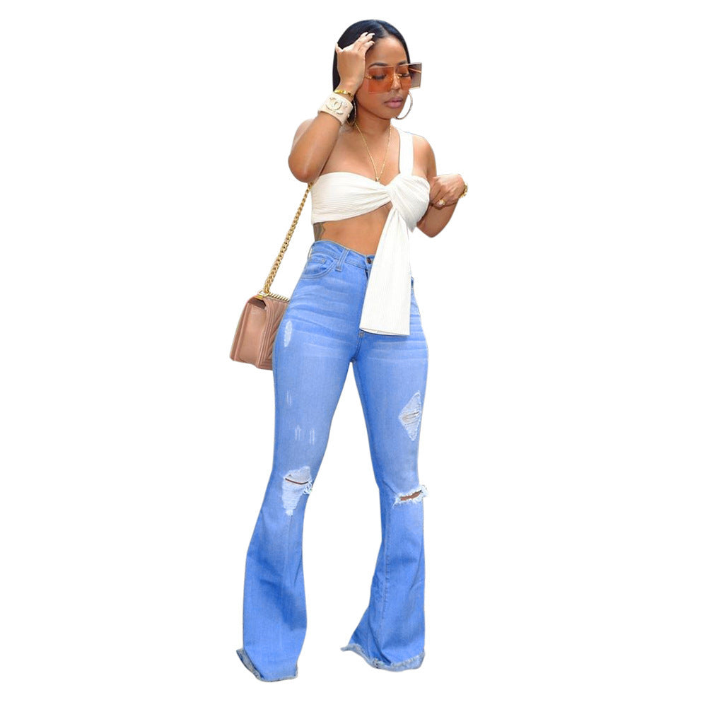 blown yarn jeans