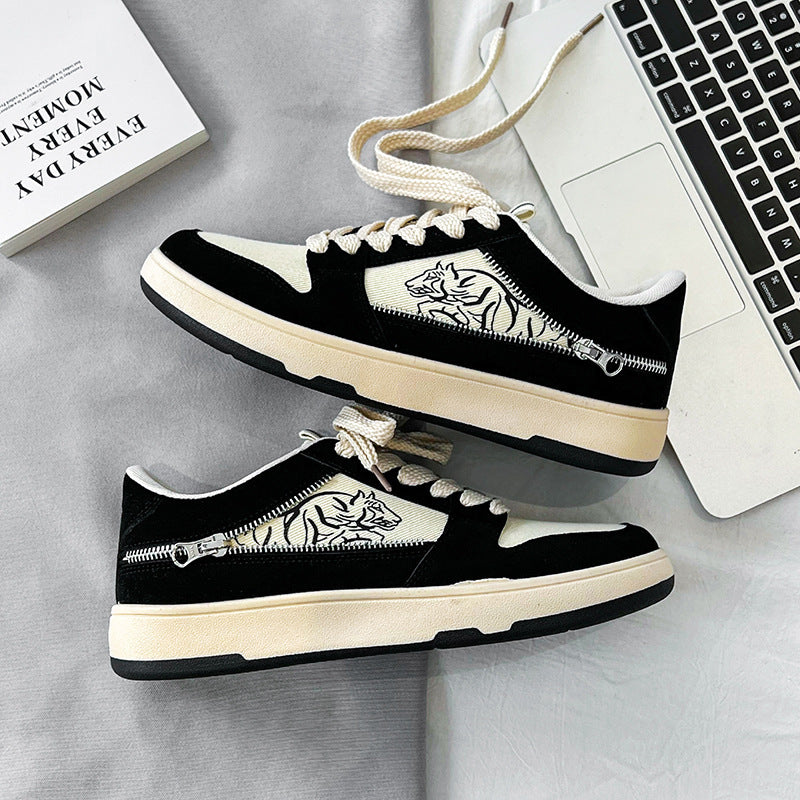 Zip-Up Casual Sneakers
