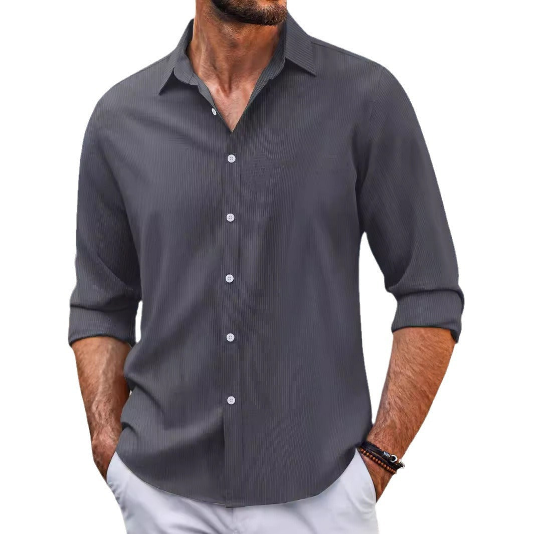 Lapel Long Sleeve Shirt