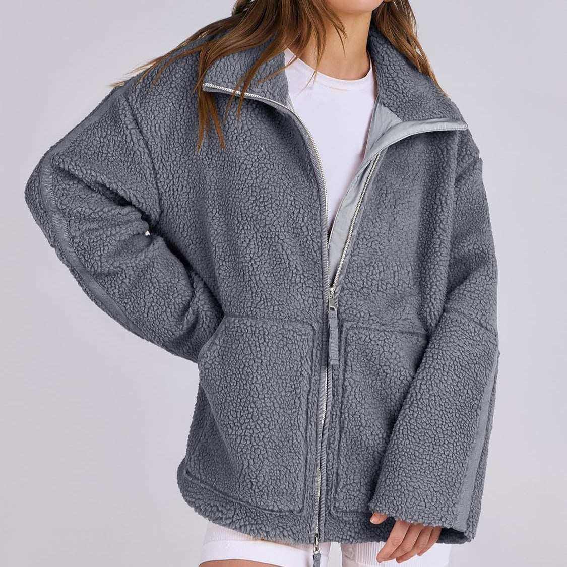 Winter Lapel Zip-up CoatCOUPLE MATCHING HOODIESROBS FASHIONSWEAR 114'SROBS FASHIONSWEAR 114’SWinter Lapel Zip-up Coat