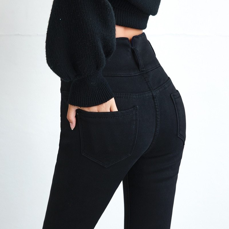 high-rise jeans