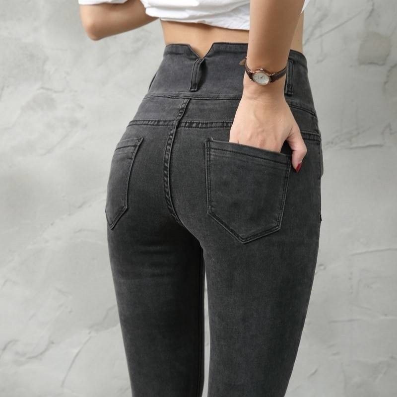 high-rise jeans