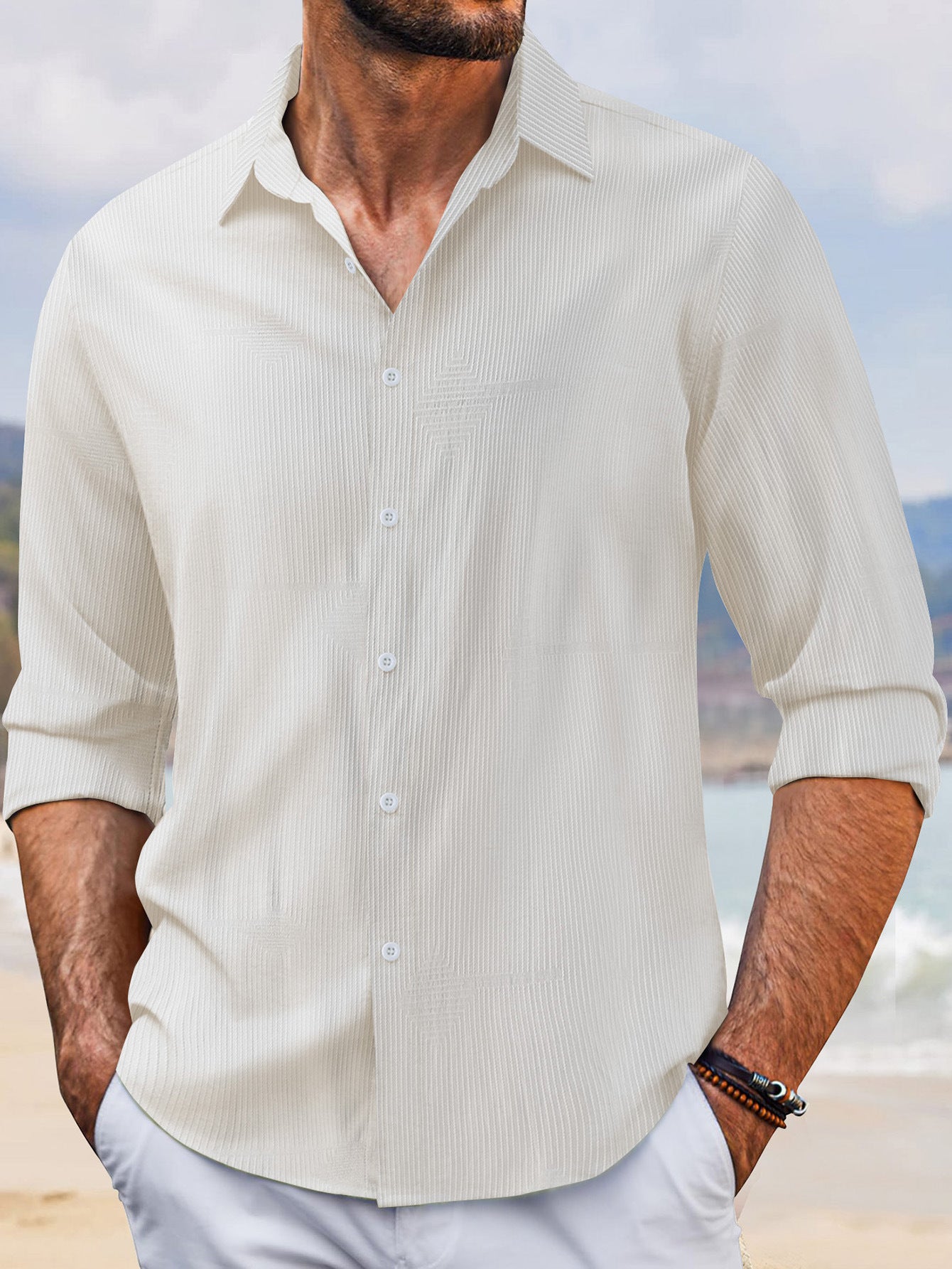 Lapel Long Sleeve Shirt