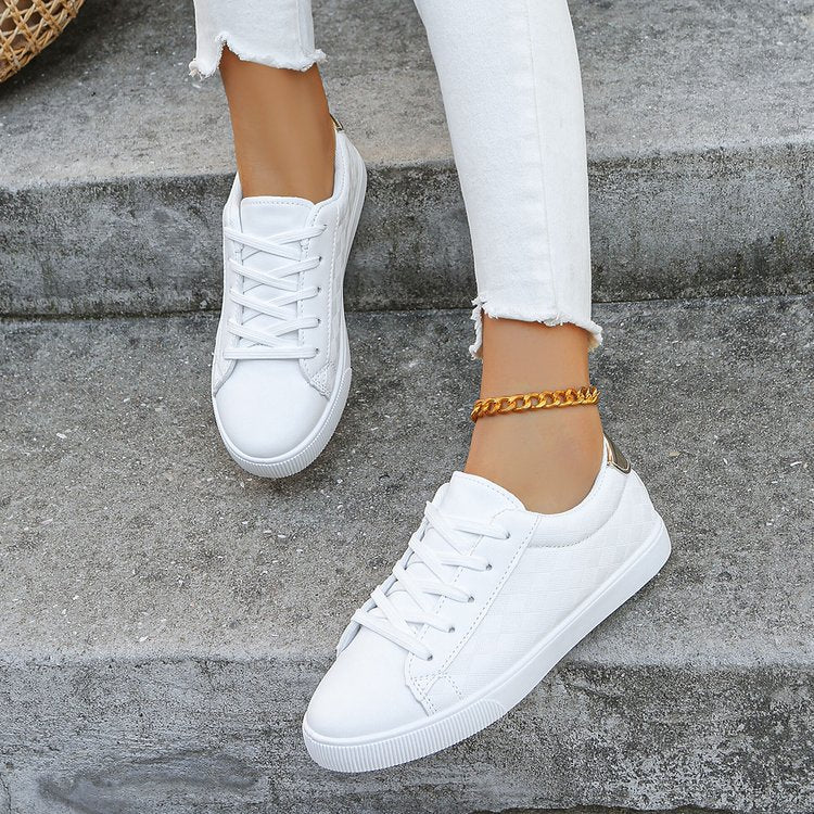 Lace-up White Shoes