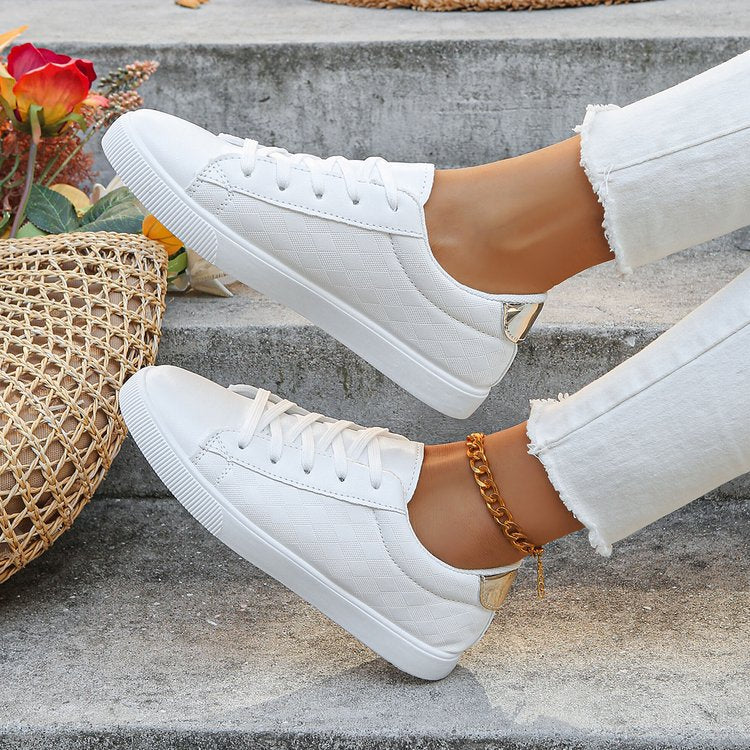 Lace-up White Shoes