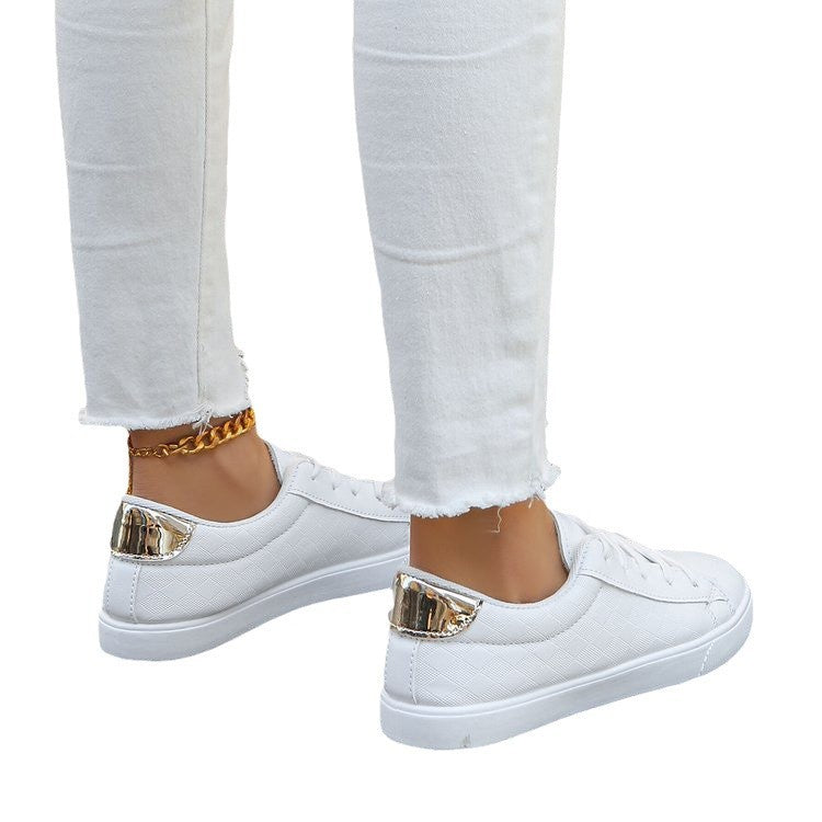 Lace-up White Shoes