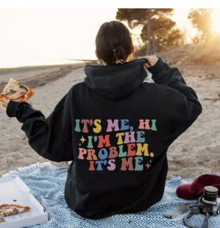 Its Me Letter Printed Hoodie