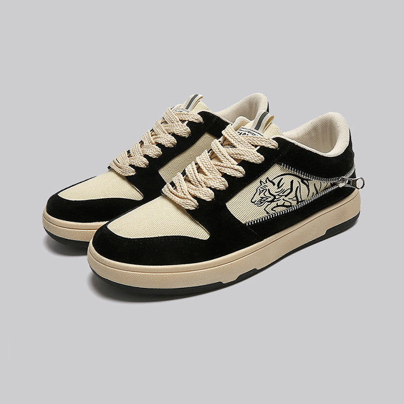 Zip-Up Casual Sneakers