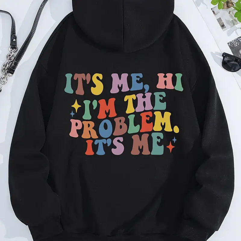 Its Me Letter Printed Hoodie