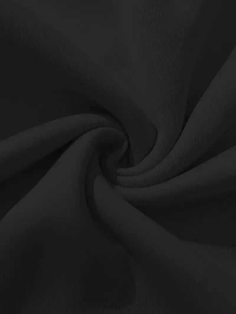 Close-up of black men's polyester and spandex fabric for hoodie material