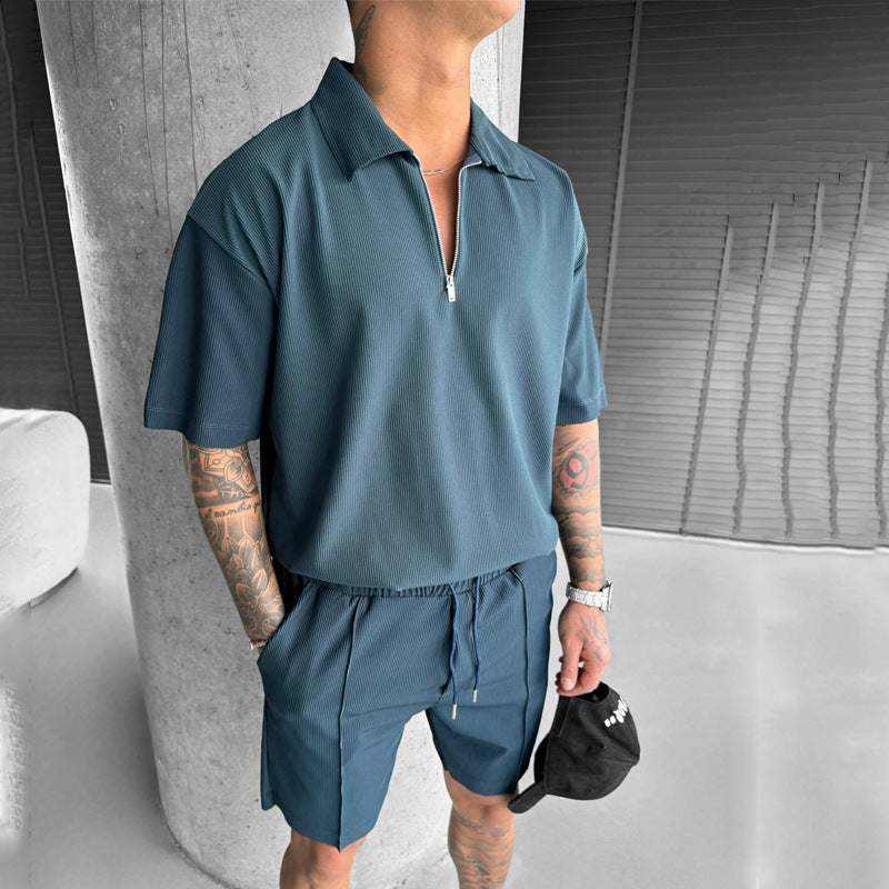 Zipper Polo's SetCOUPLE MATCHING HOODIESROBS FASHIONSWEAR 114'SROBS FASHIONSWEAR 114’SZipper Polo's Set