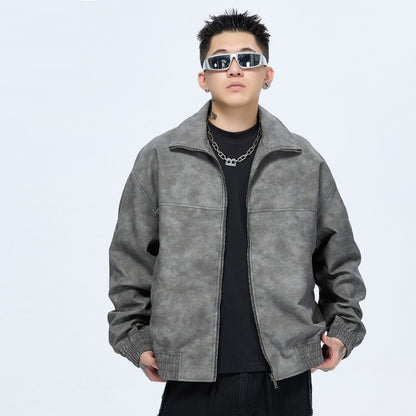 Collar Leather Jacket