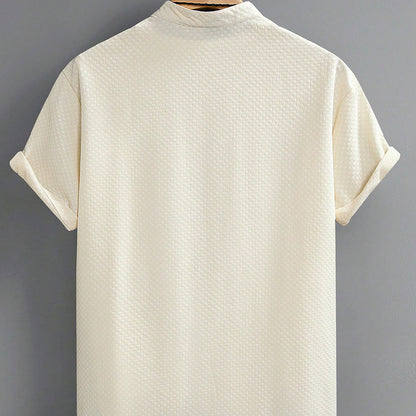 Collar Shirt Solid Color