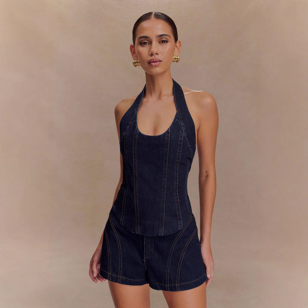 Denim Suit Shorts
