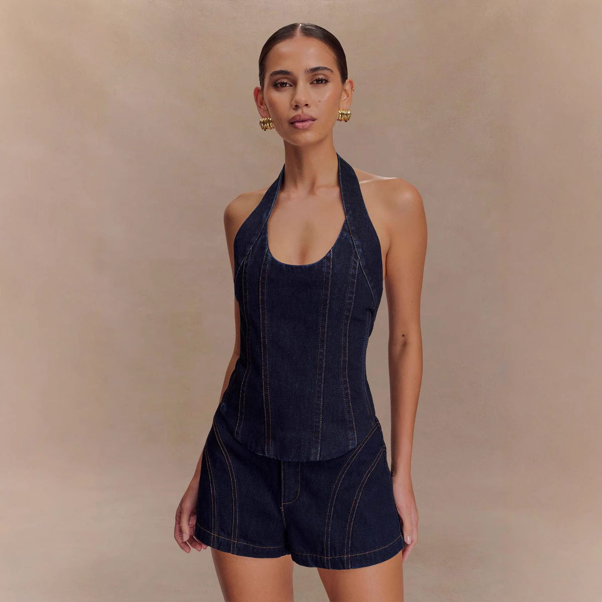 Denim Suit Shorts