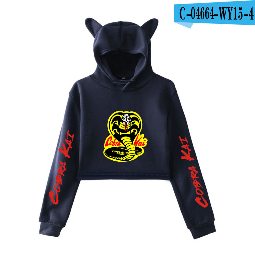 Printed cropped sweatshirt