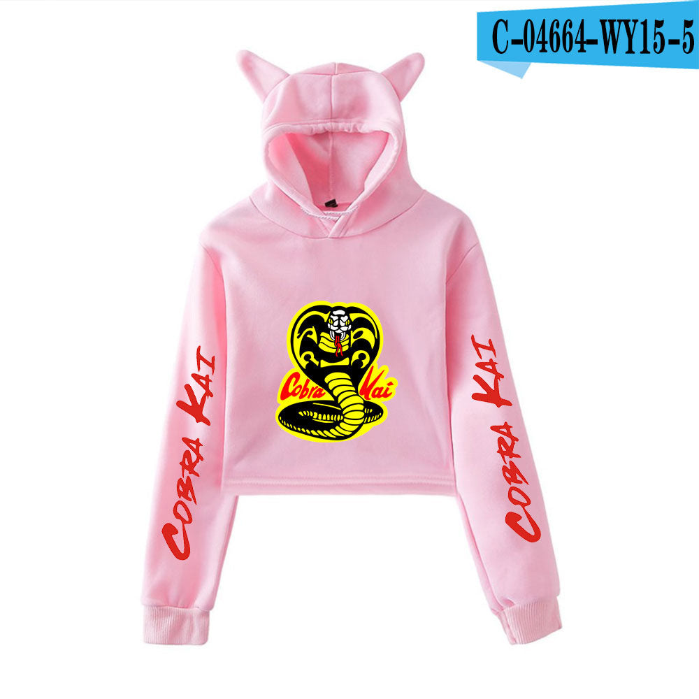 Printed cropped sweatshirt