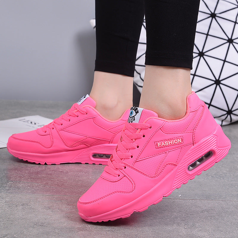 Pink Leather Sneakers