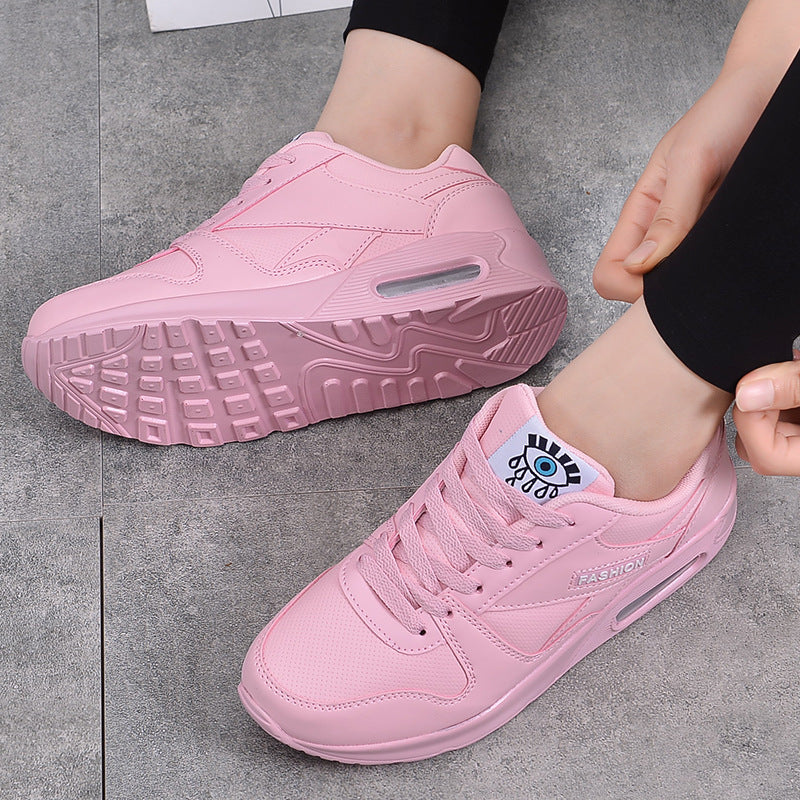 Pink Leather Sneakers