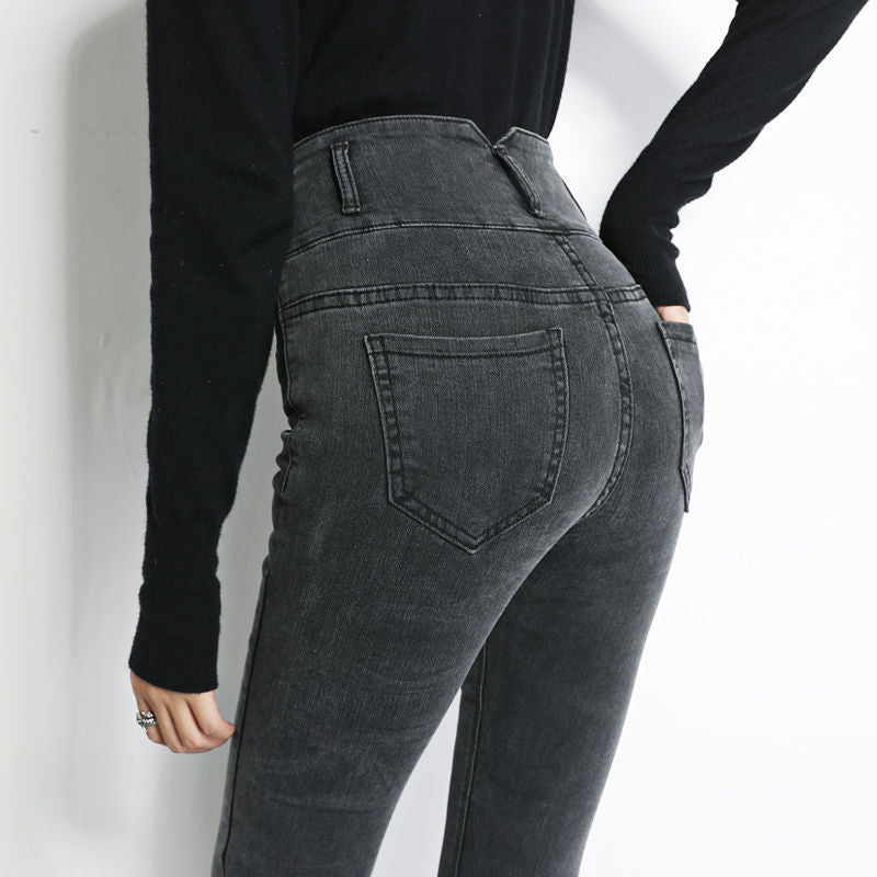 high-rise jeans