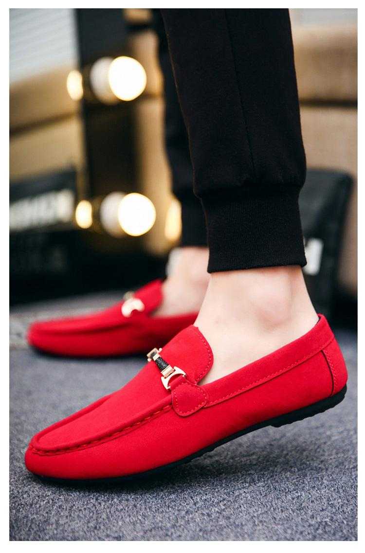 Style: Korean
 
 Pattern: stripes
 
 Upper material:canvas
 
 Toe shape: round head
 
 Heel height: flat heel
 
 Function: Breathable, lightweight
 
 Sole material: Casual shoes peas shoesMENS SNEAKERSROBS FASHIONSWEAR 114'SROBS FASHIONSWEAR 114’SCasual shoes