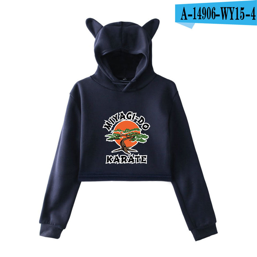 Printed cropped sweatshirt