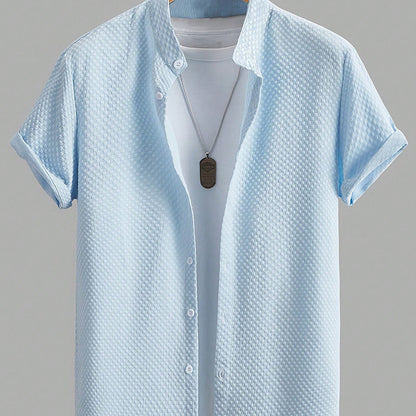 Collar Shirt Solid Color
