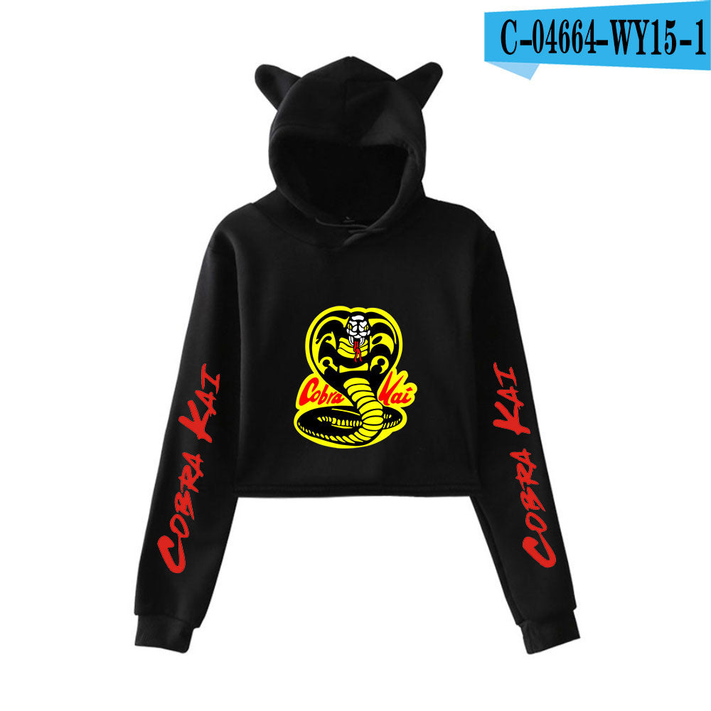 Printed cropped sweatshirt