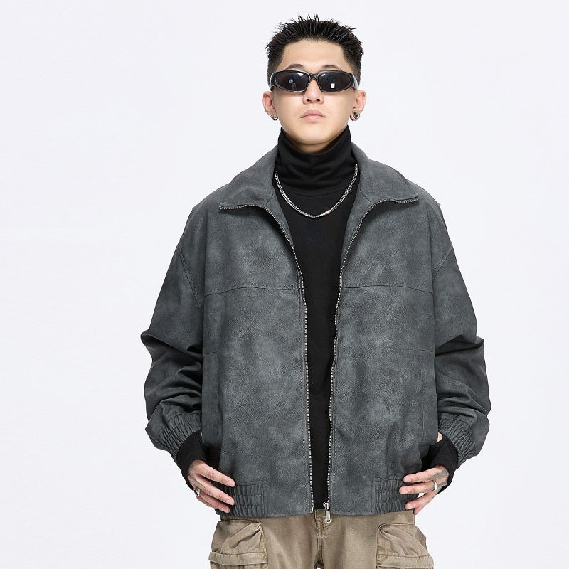 Collar Leather Jacket