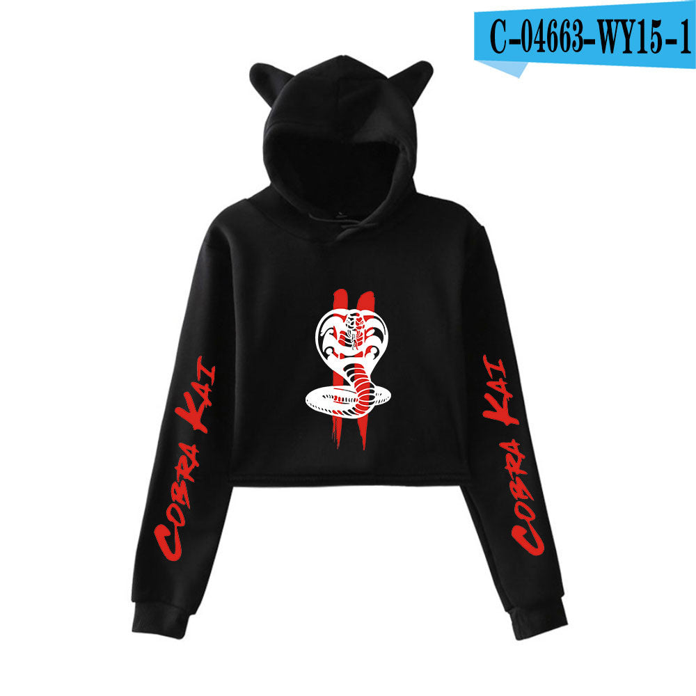 Printed cropped sweatshirt