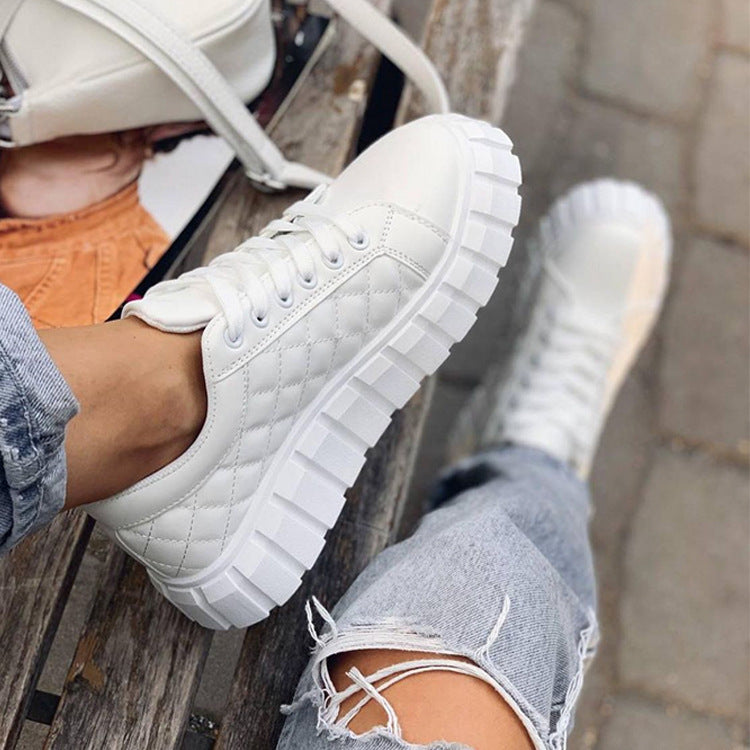 Flat Solid Color Sneakers