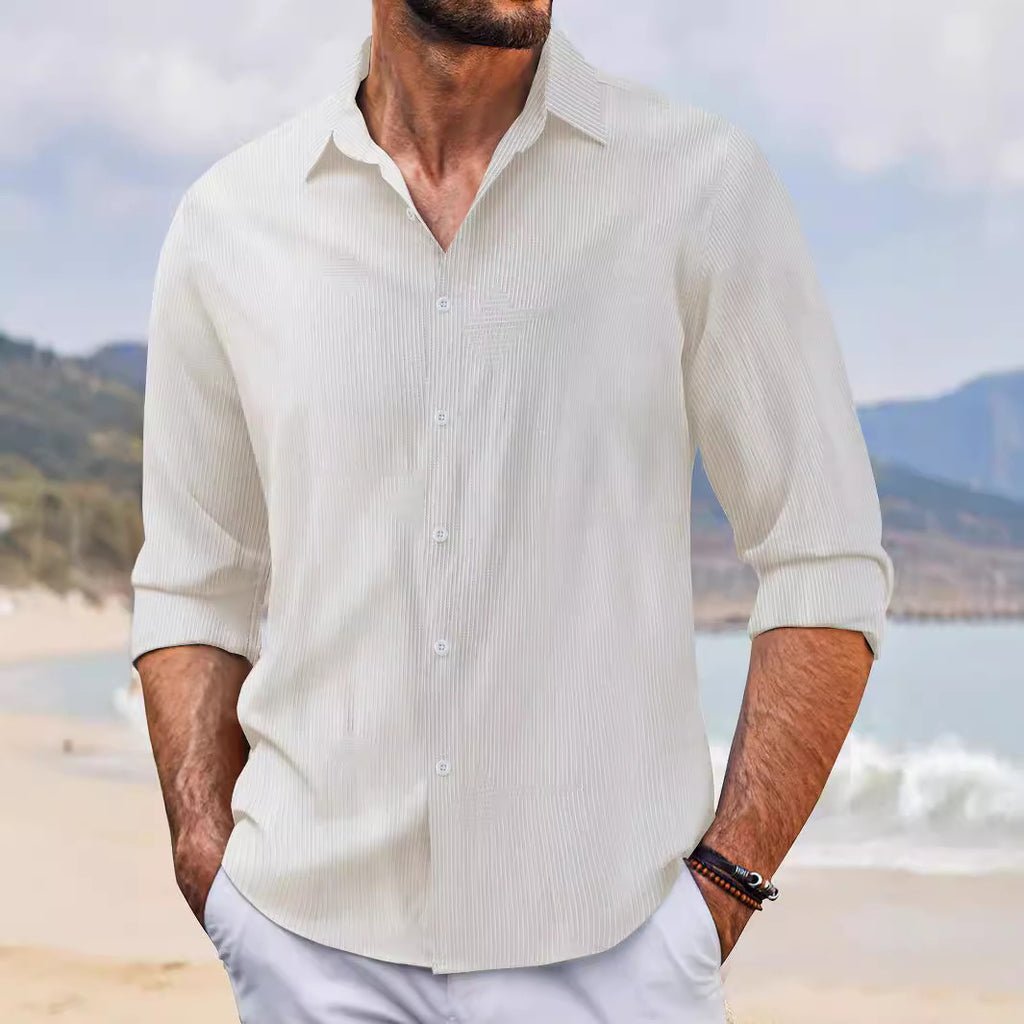 Lapel Long Sleeve Shirt