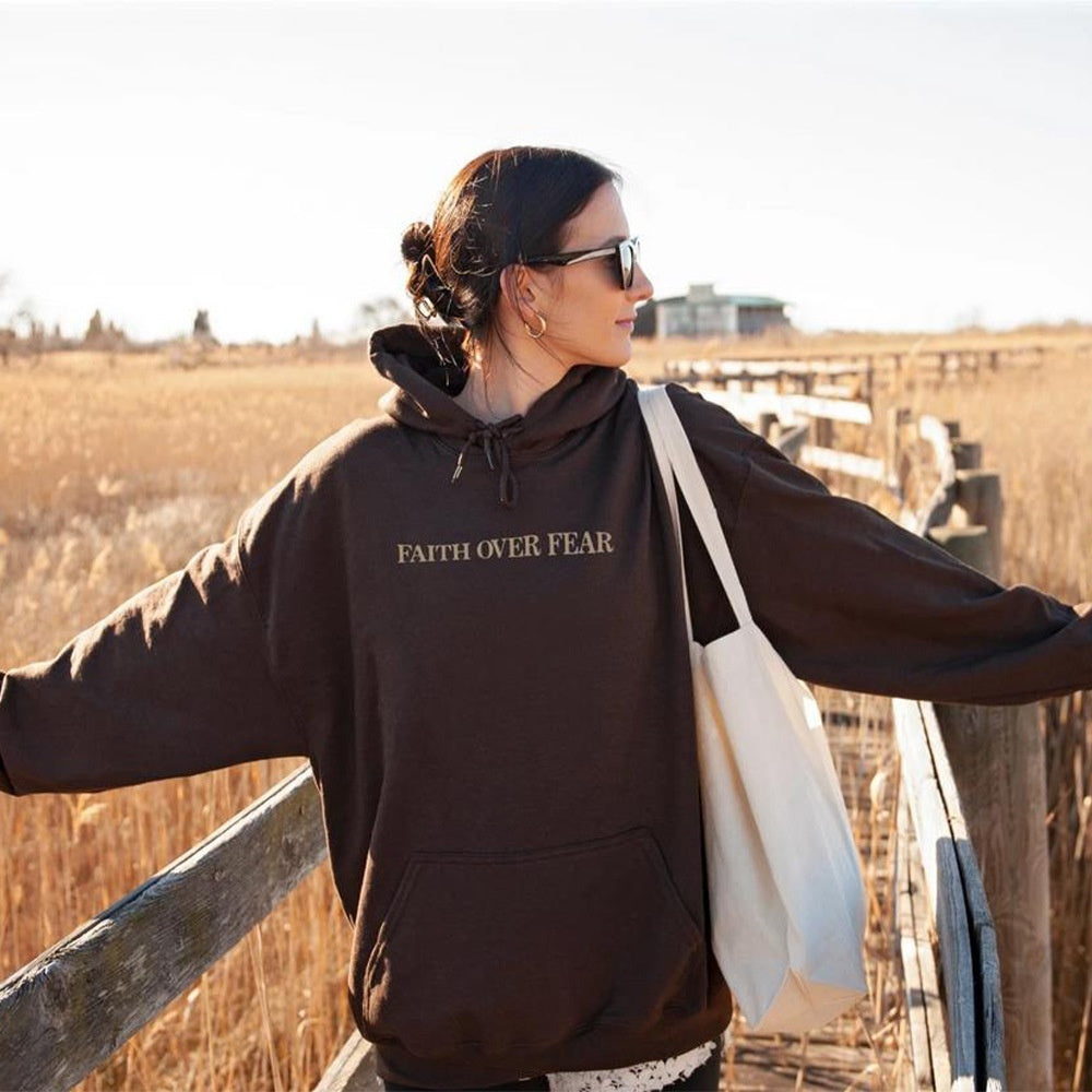 Faith Fear Printed Sweatshirt