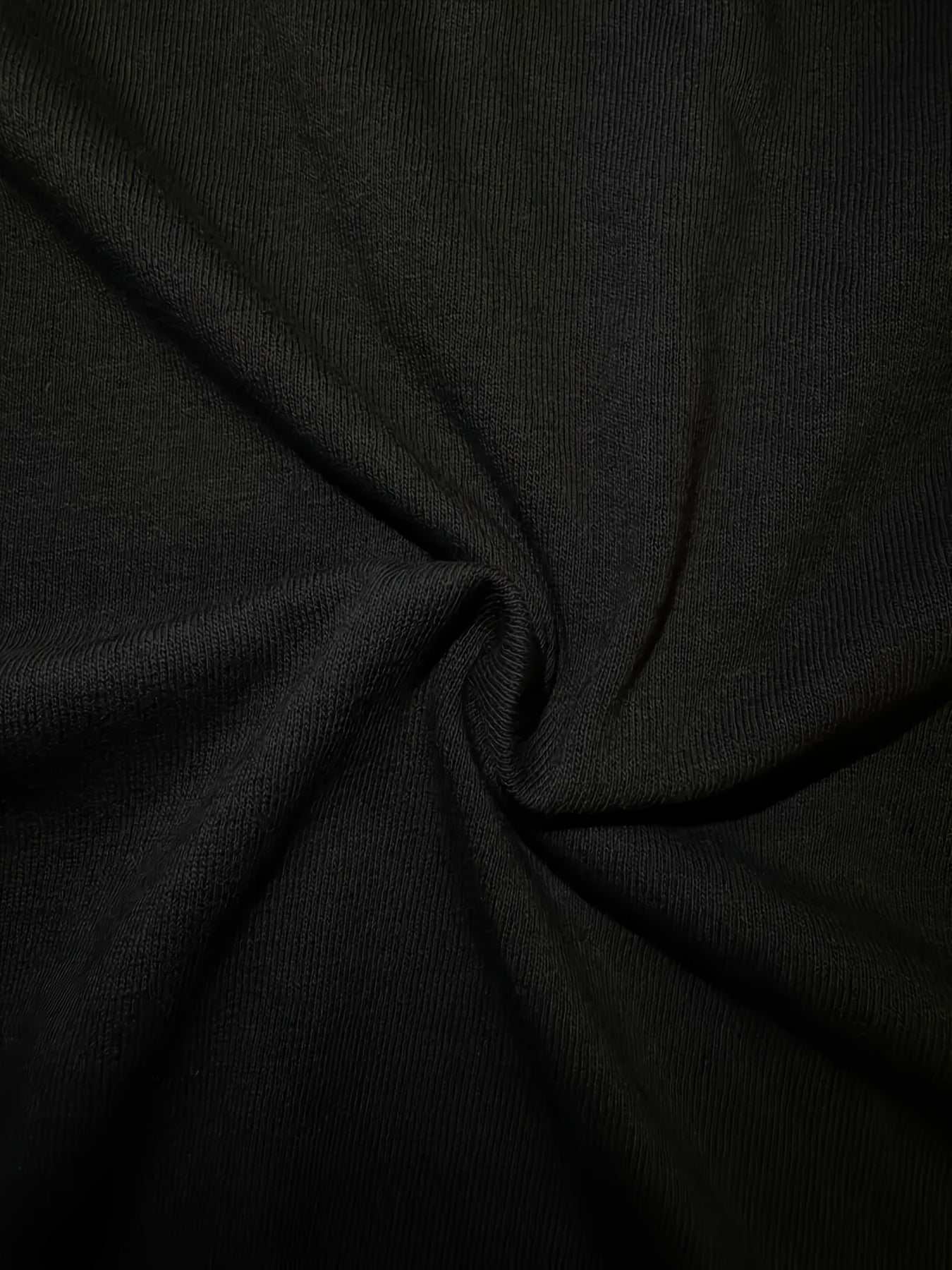 Black polyester spandex fabric swirl for You Can't Handle These Nut short sleeve top