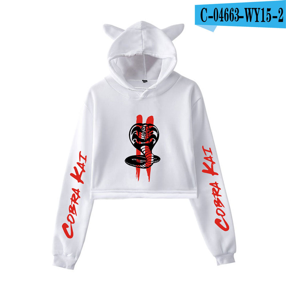 Printed cropped sweatshirt