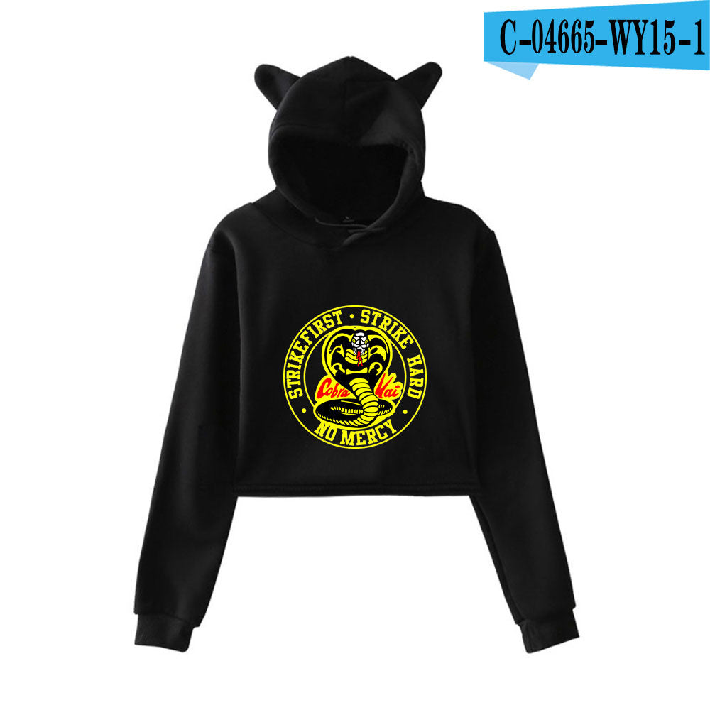 Printed cropped sweatshirt