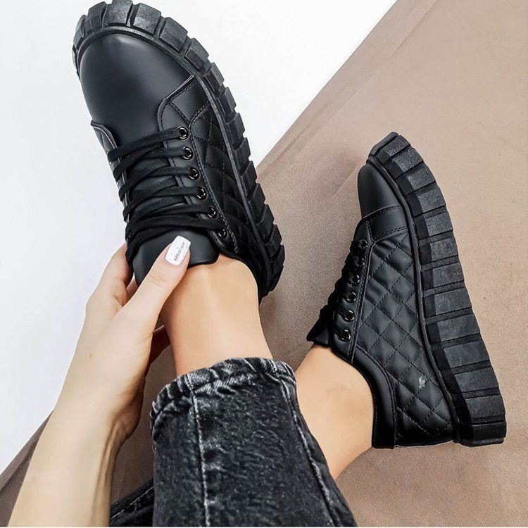 Flat Solid Color Sneakers
