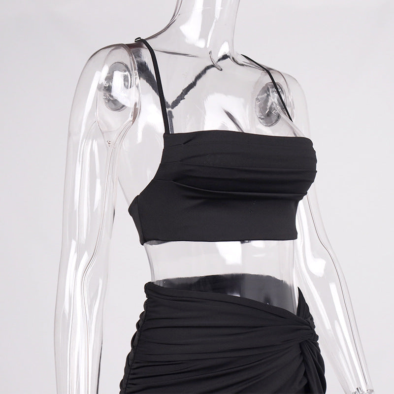 Crop-top Spaghetti Skirt