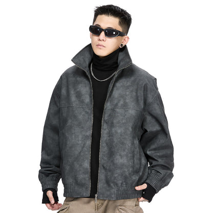 Collar Leather Jacket
