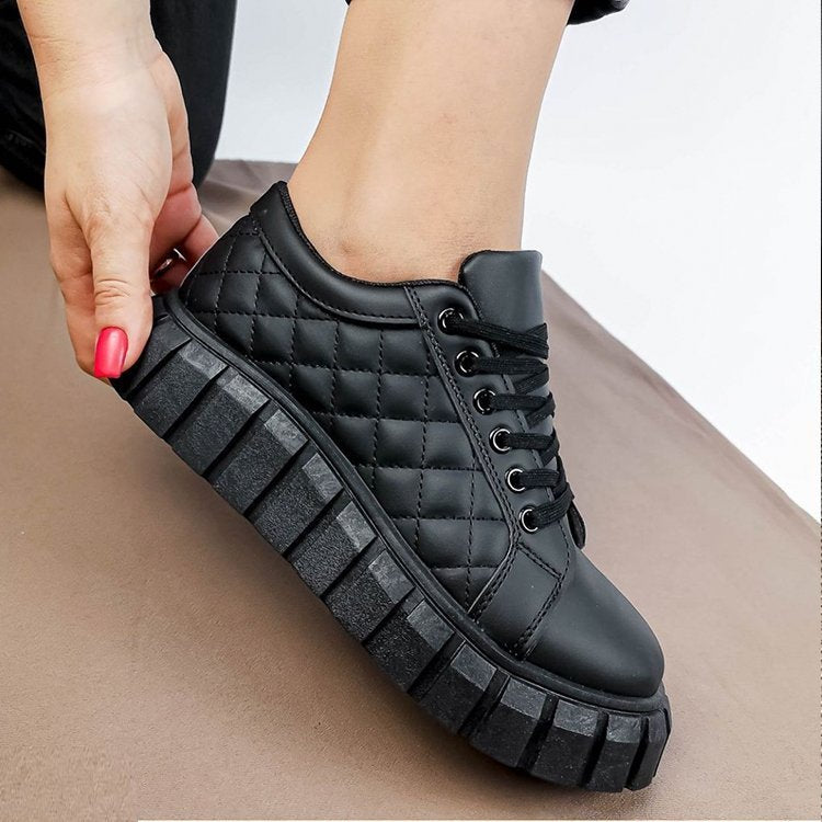 Flat Solid Color Sneakers