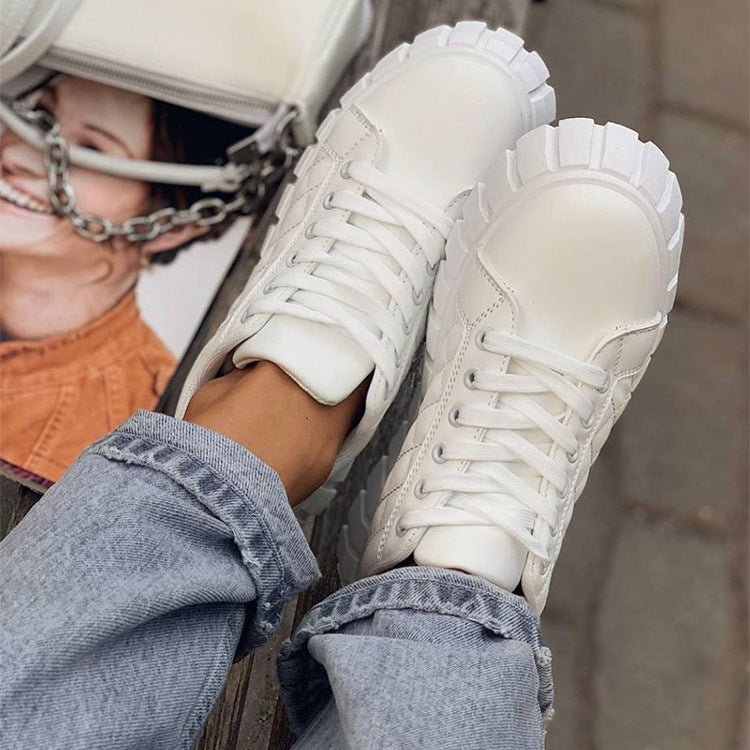 Flat Solid Color Sneakers